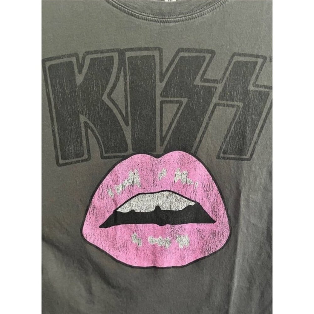 KISS Band Tee Crop Top Size M - Picture 3 of 4
